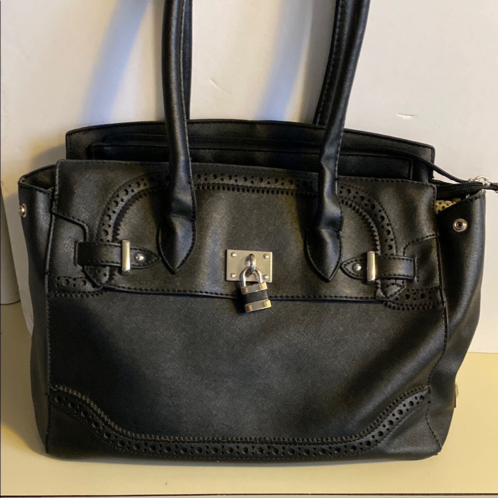 Catherine Malandrino polyurethane shell Black Handbag.